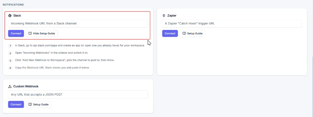 AEOTrack Slack Integration