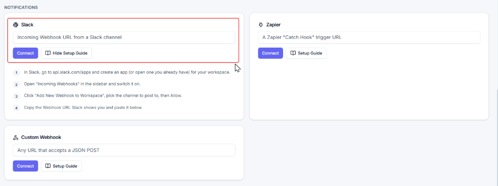 AEOTrack Slack Integration